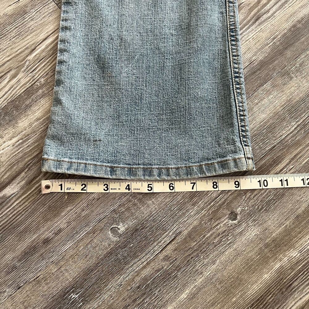 GLO Jeans Light Wash Flare Juniors 5 (30x32) Made in Egypt Y2K Style - Picture 7 of 8
